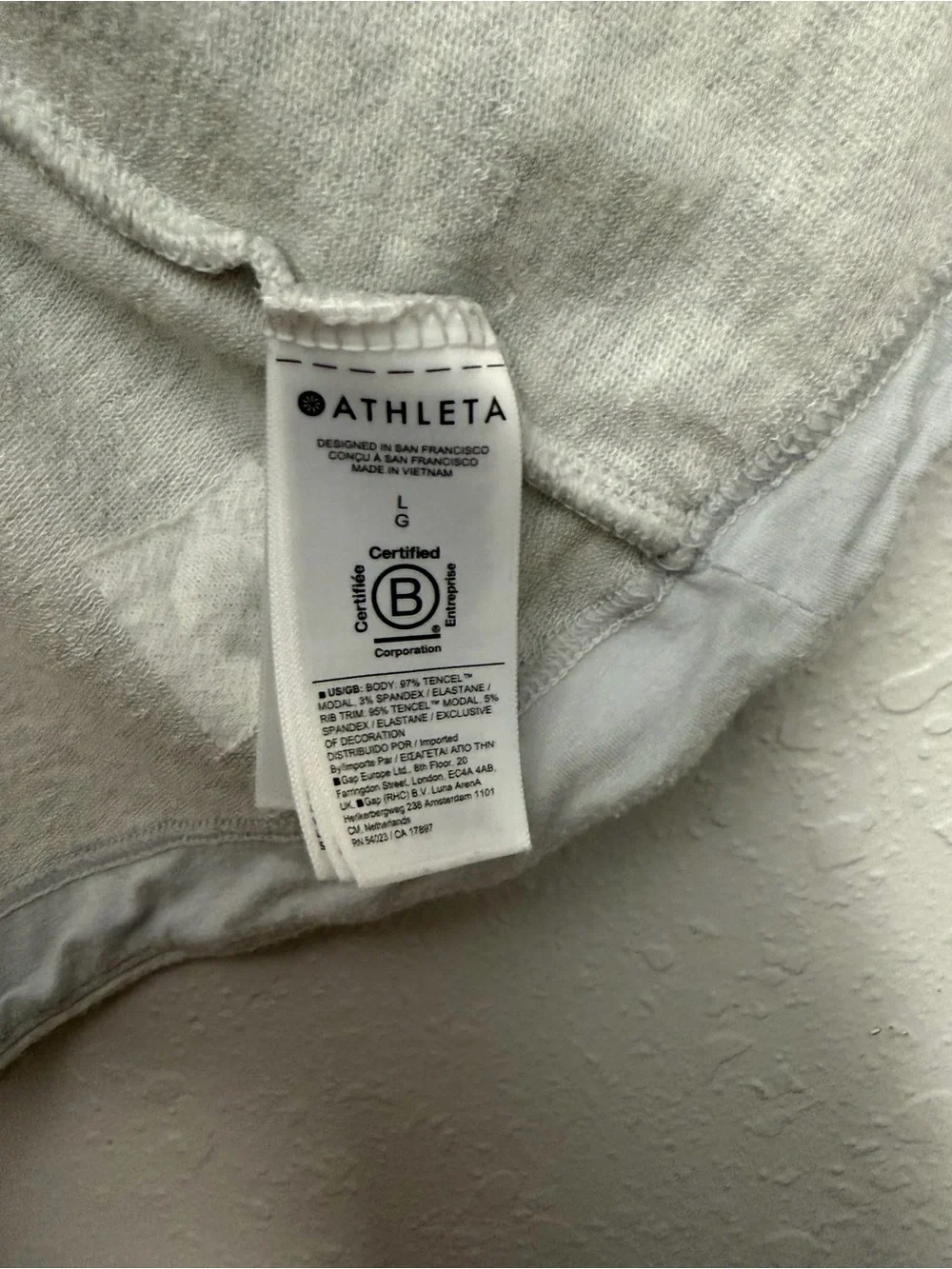 Athleta Pranayama Restore Wrap Heather Grey